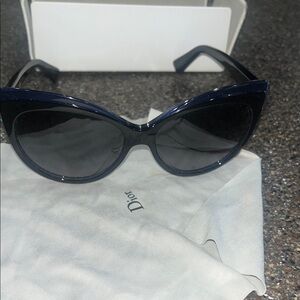 Dior Women's Dark Blue SunglassesOnly the packaging is a little matrated